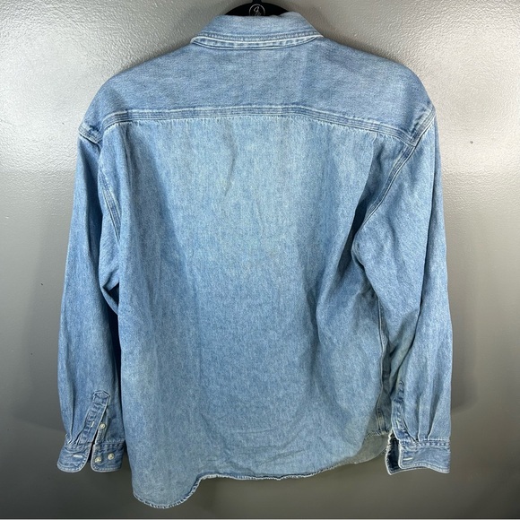 Vintage The Disney Store Winnie The Pooh Tiger Denim Shirt Size Medium - Picture 4 of 5